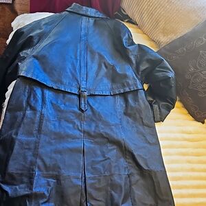 Black Leather Trench Coat